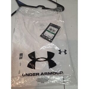 Under Armour Women's Tech SSV Solid V-Neck T-Shirt White Size Large NWT $25...